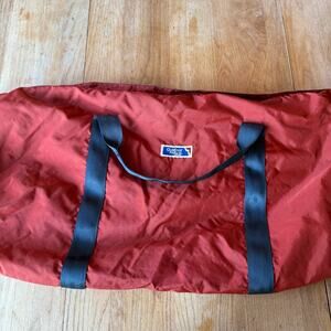 Outdoor Products Vintage Duffle Bag Red Orange Made In USA Bag 40x17 Large